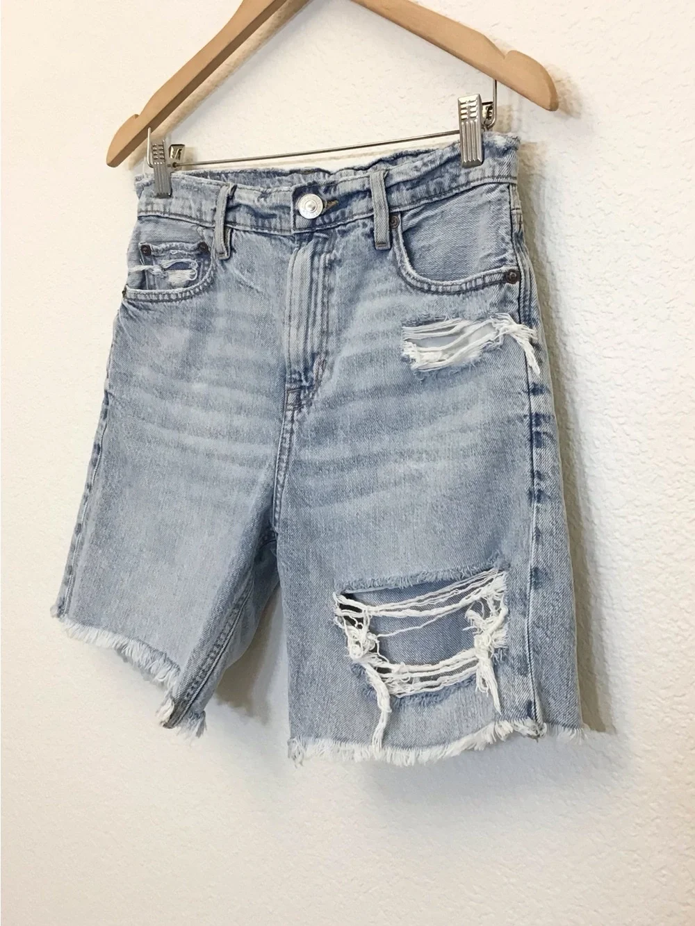 American Eagle 0 Skater Denim Shorts Women’s Baggy Relaxed Long 2022